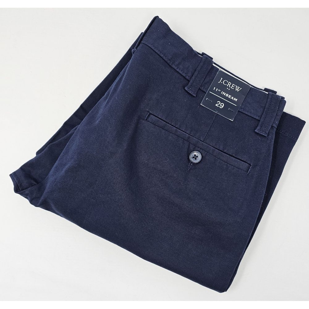 J. Crew Shorts Mens 29x11 Flex Chino Navy Flat Casual Preppy Stretch L0934